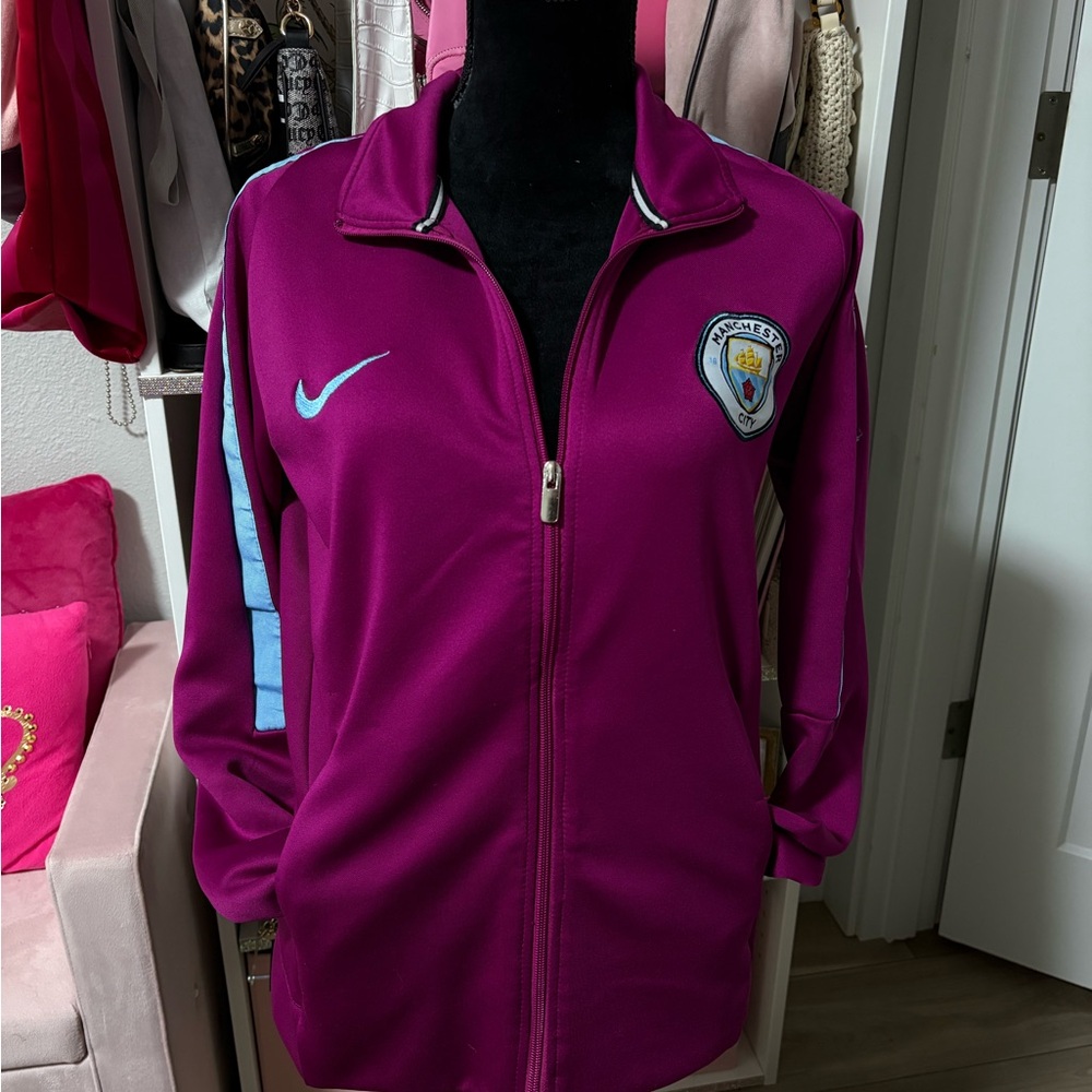 Nike Manchester City Women's Magenta and Light Blue Jacket